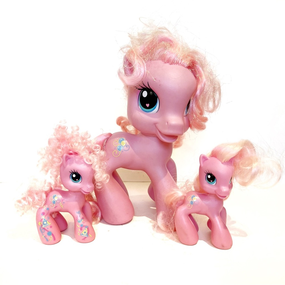 My Little Pony Gen 3.5 Pinkie Pie Doll Set Pink Balloons Cutie Sparkly Horse Y2K